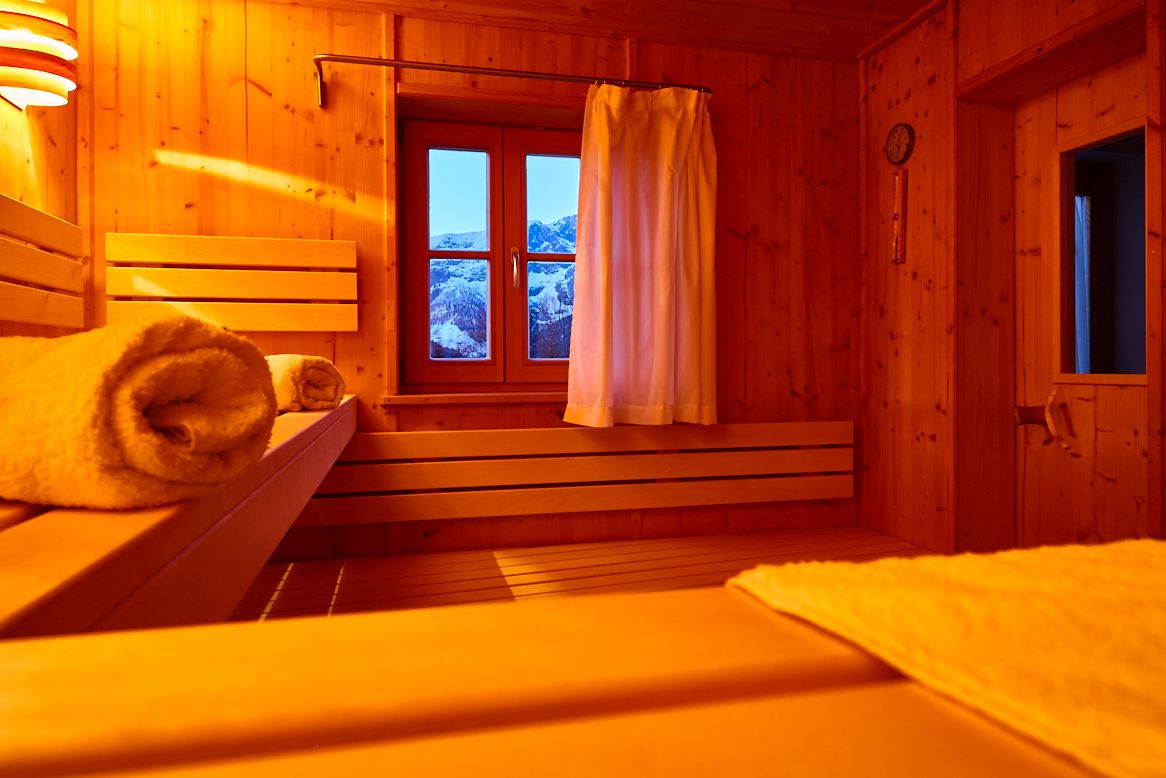 Ferien Bauernhof: Sauna am Nobahof mit Blick auf den Wilden Kaiser - Nobahof am Wilden Kaiser