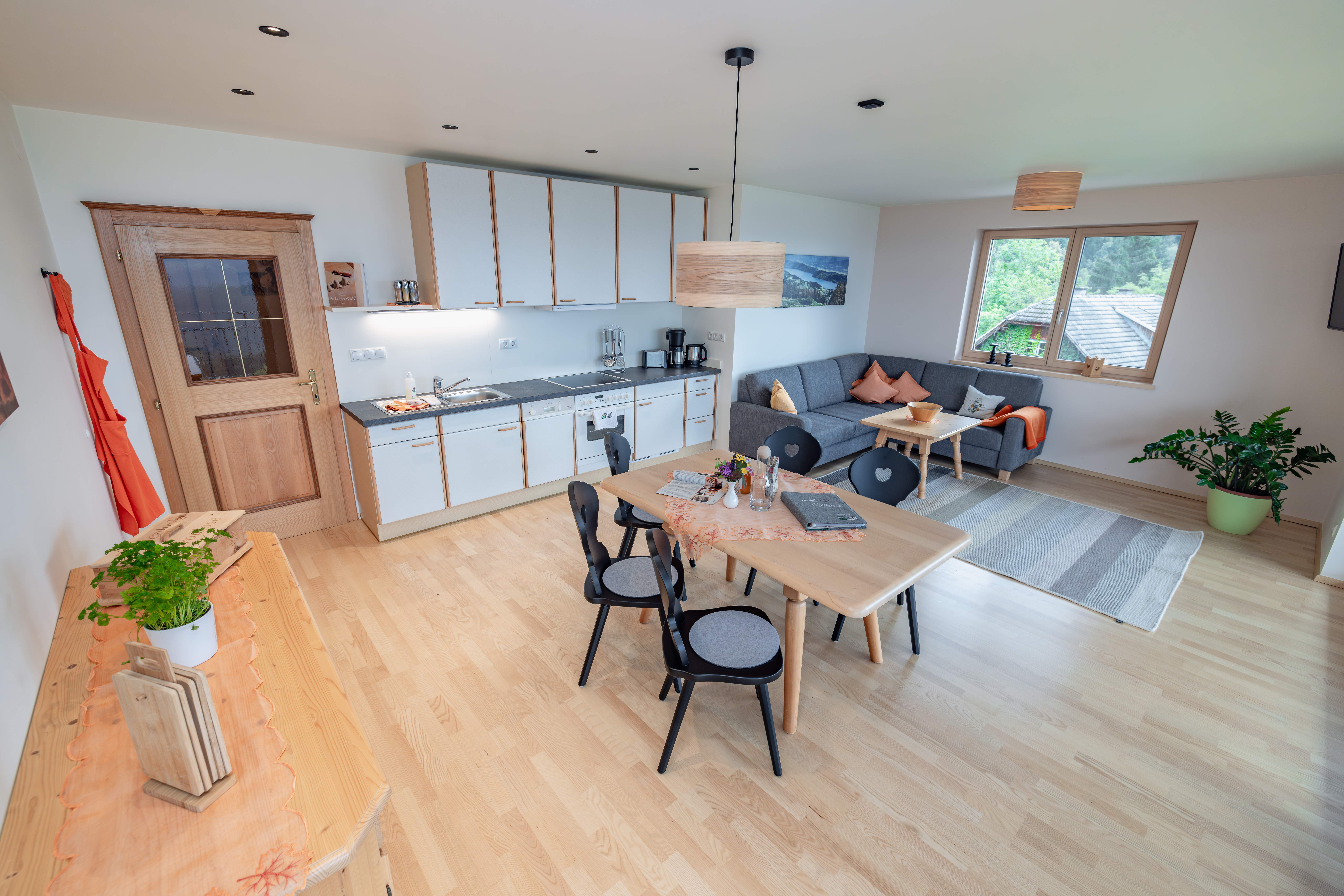 Ferien Bauernhof: Wohnküche Adlerhorst - Bio- und Vitalbauernhof Bacherhof - Soba