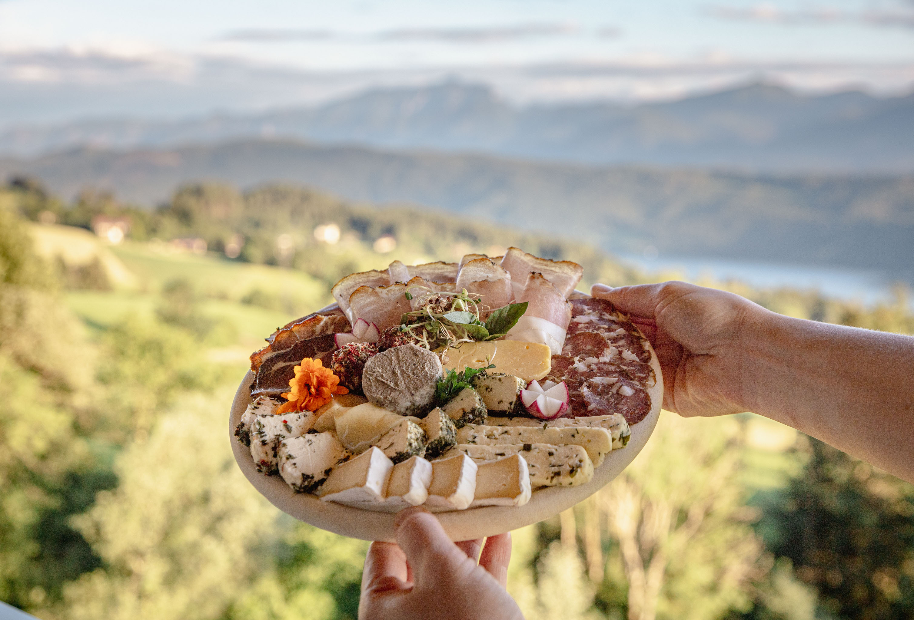 Ferien Bauernhof: Bio Brettljause - Bio- und Vitalbauernhof Bacherhof - Kmečko dvorišče, Kulinarika