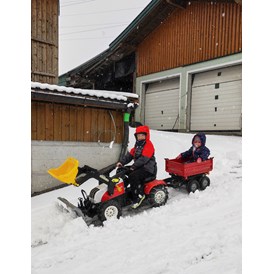 Ferien Bauernhof: Ausfahrt bei Schnee - Bauernhof Sonnenhuab 