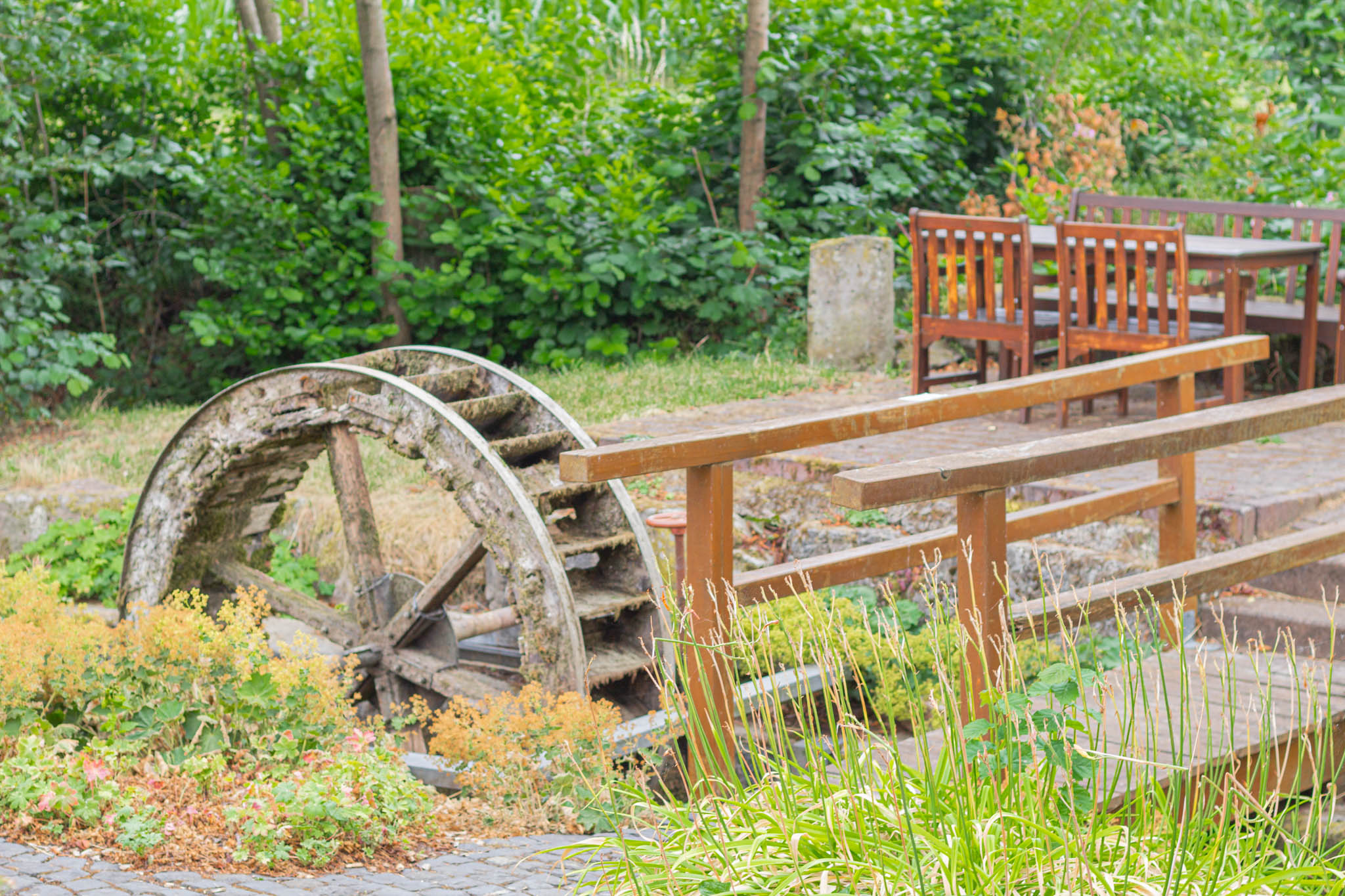 Ferien Bauernhof: Mühlrad - Wellness Bauernhof Weihersmühle