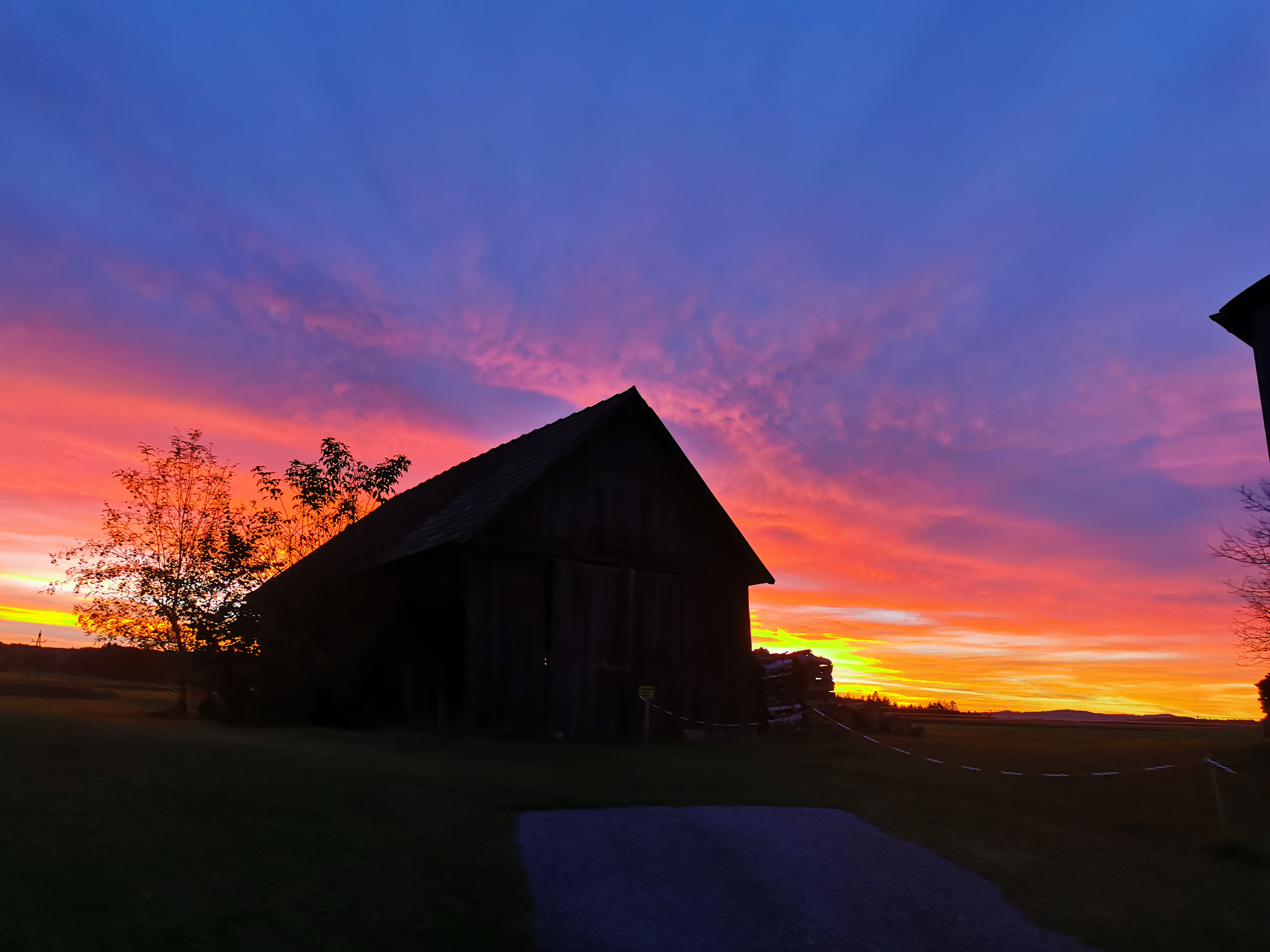 Ferien Bauernhof: Abendstimmung  - Biobauernhof Hipp-Bruckner - Außenbereich