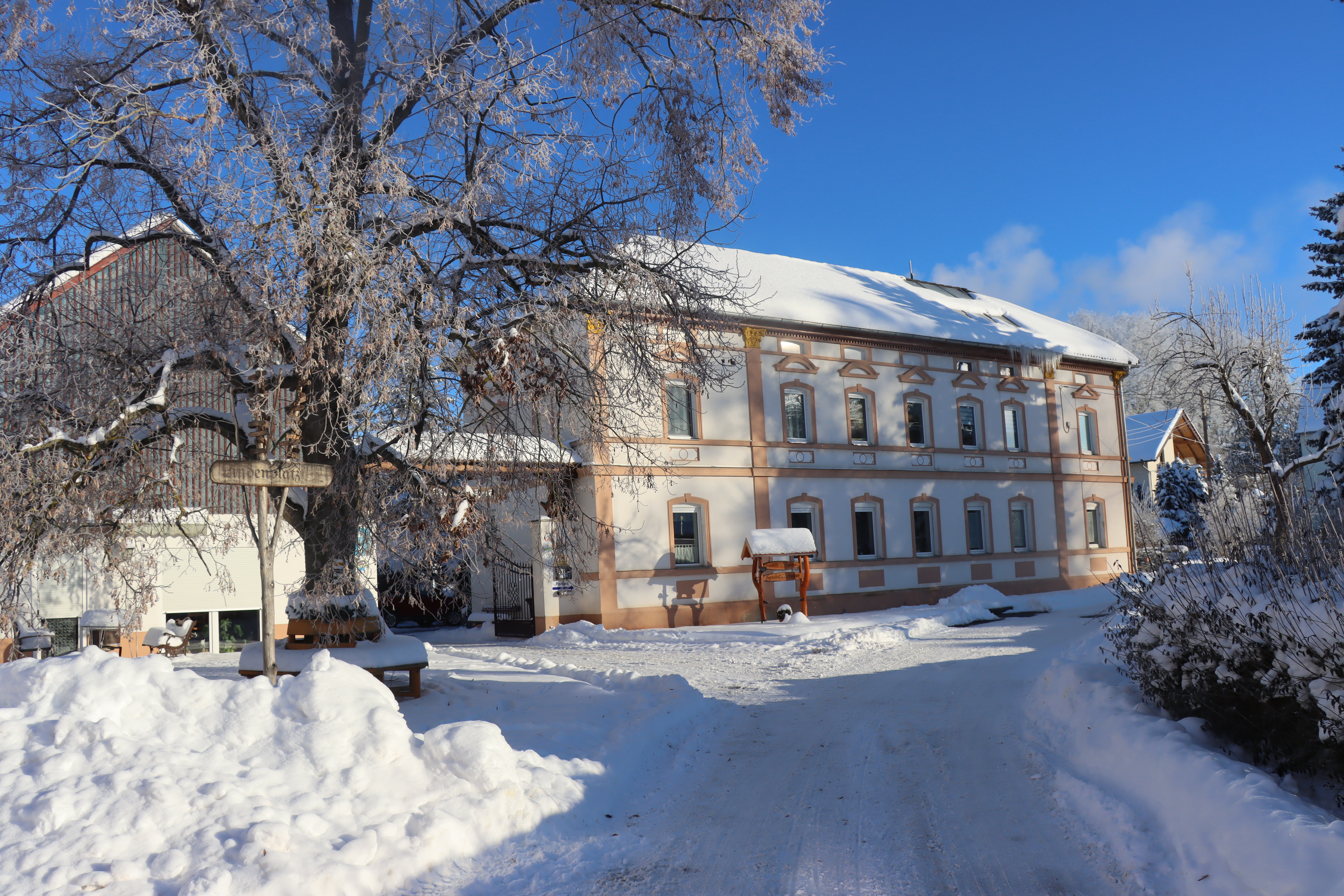 Ferien Bauernhof: Winterlandschaft - Ferienhof Wolschendorf