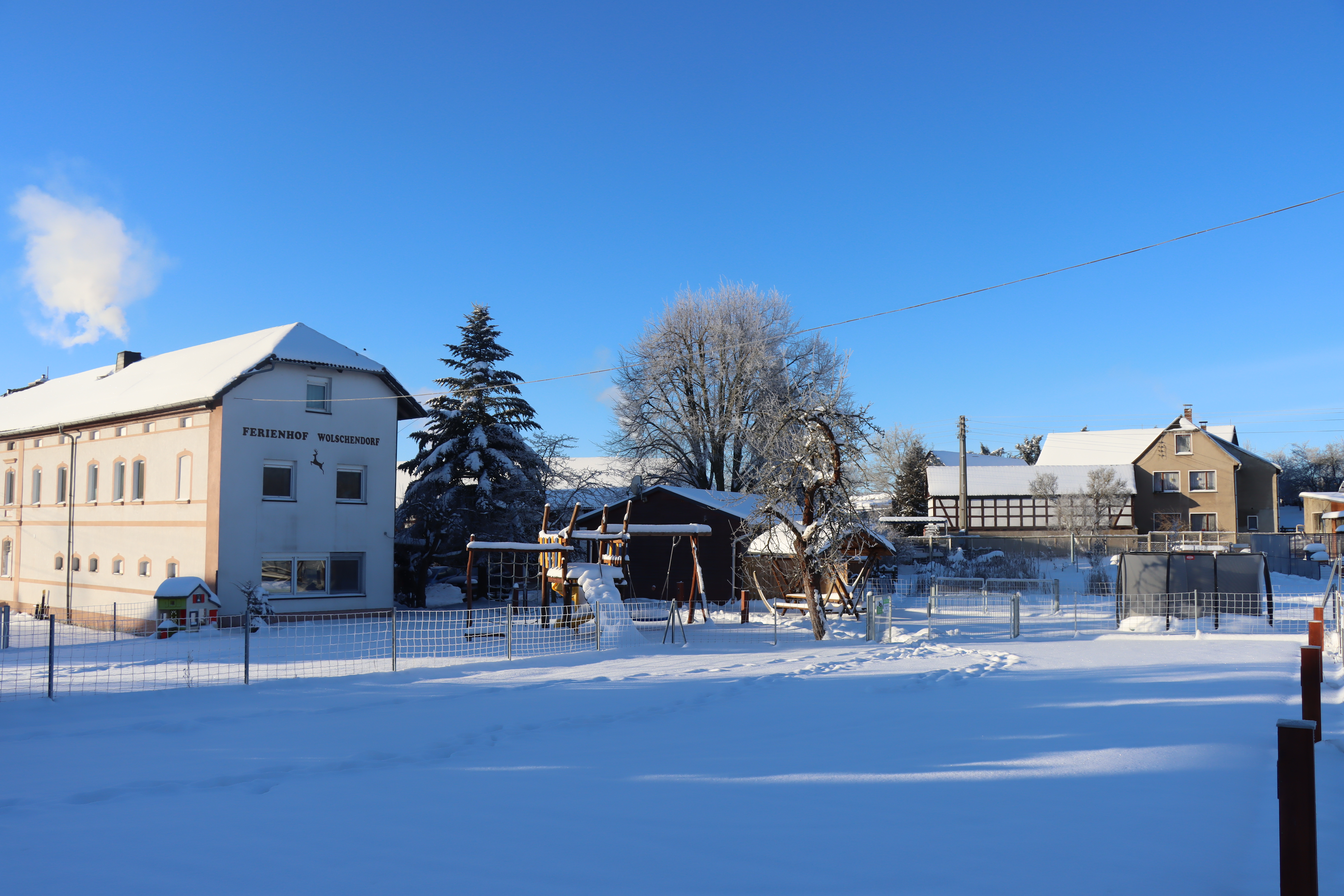 Ferien Bauernhof: Unser Ferienhof im Winter - Ferienhof Wolschendorf