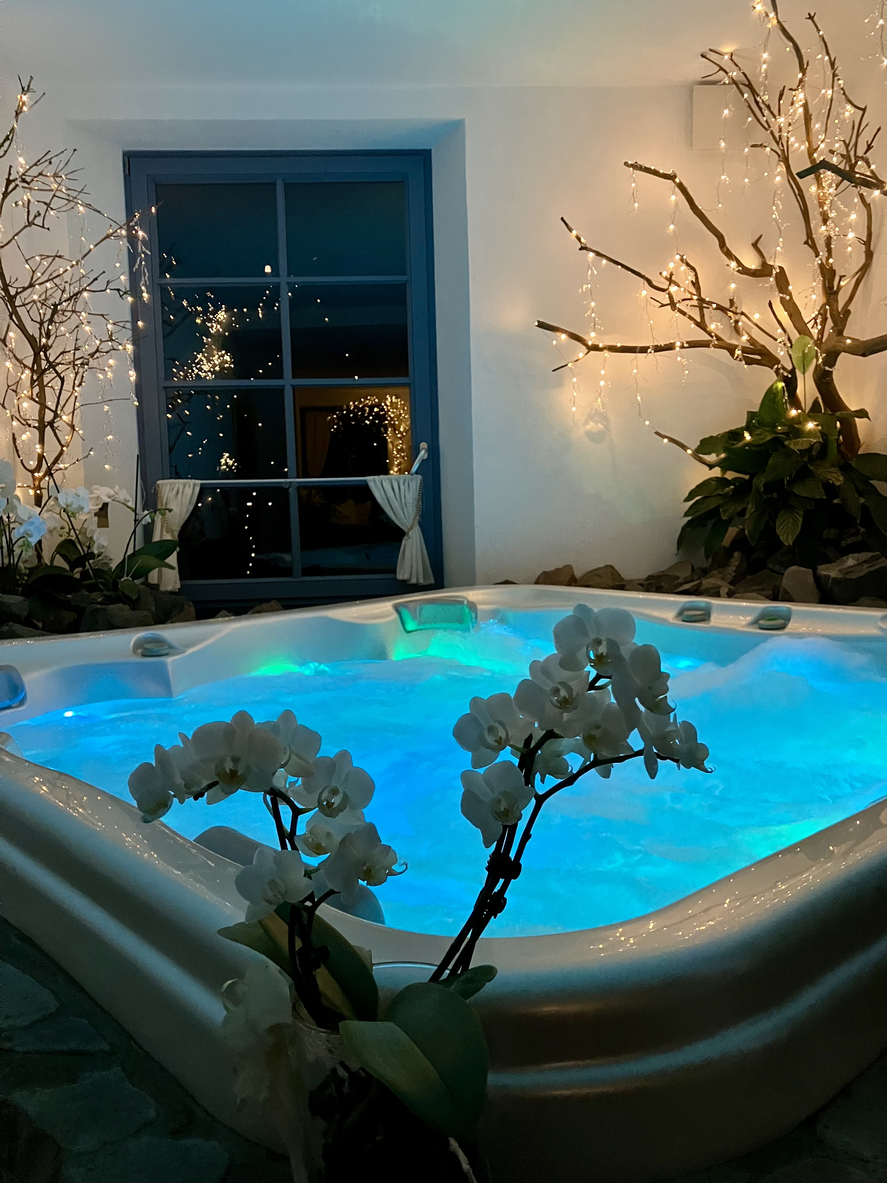 Ferien Bauernhof: Whirlpool im Wellnessbereich - Burgbauernhof am Katzenstein