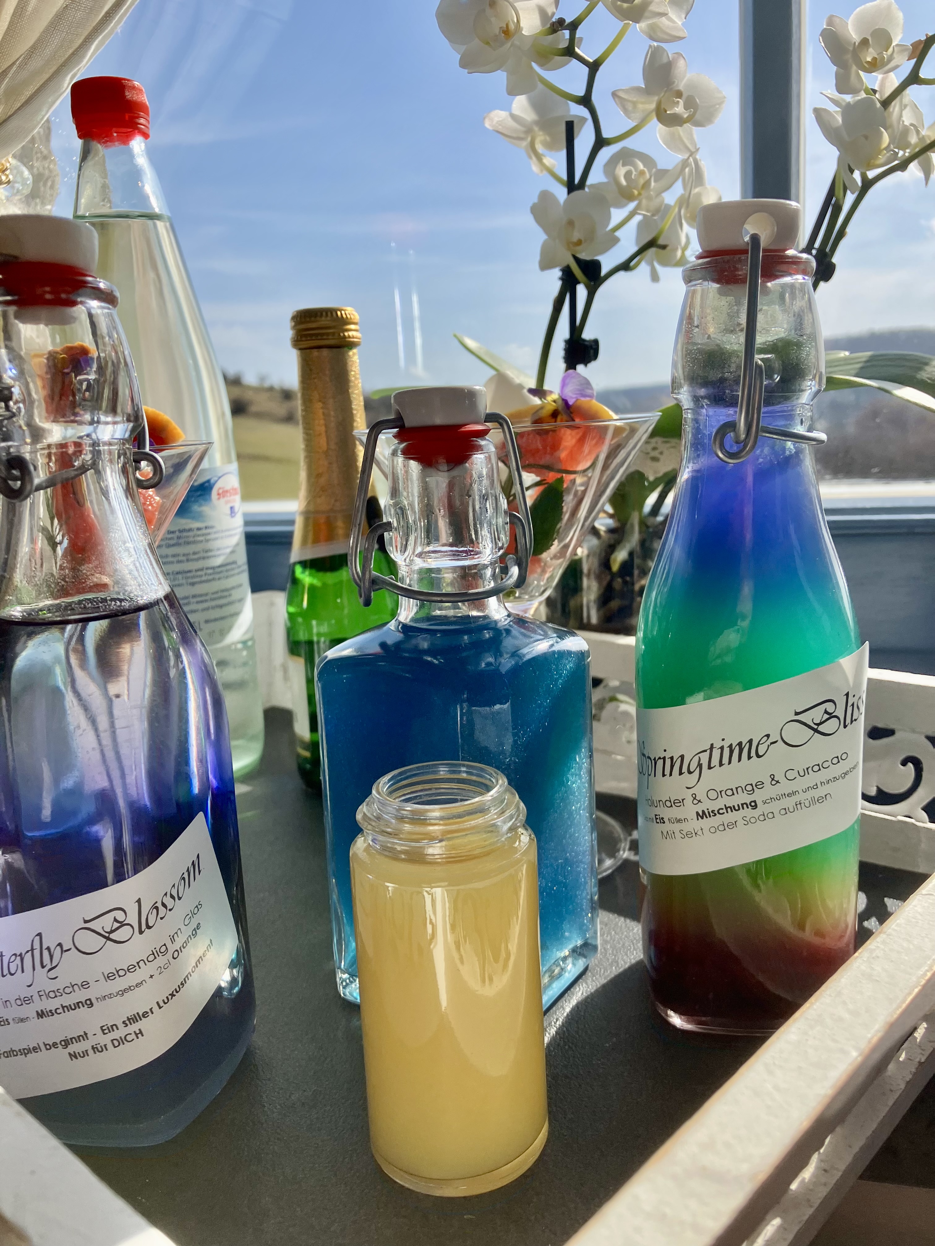 Ferien Bauernhof: Hauseigene Cocktails zum selbermischen - Burgbauernhof am Katzenstein