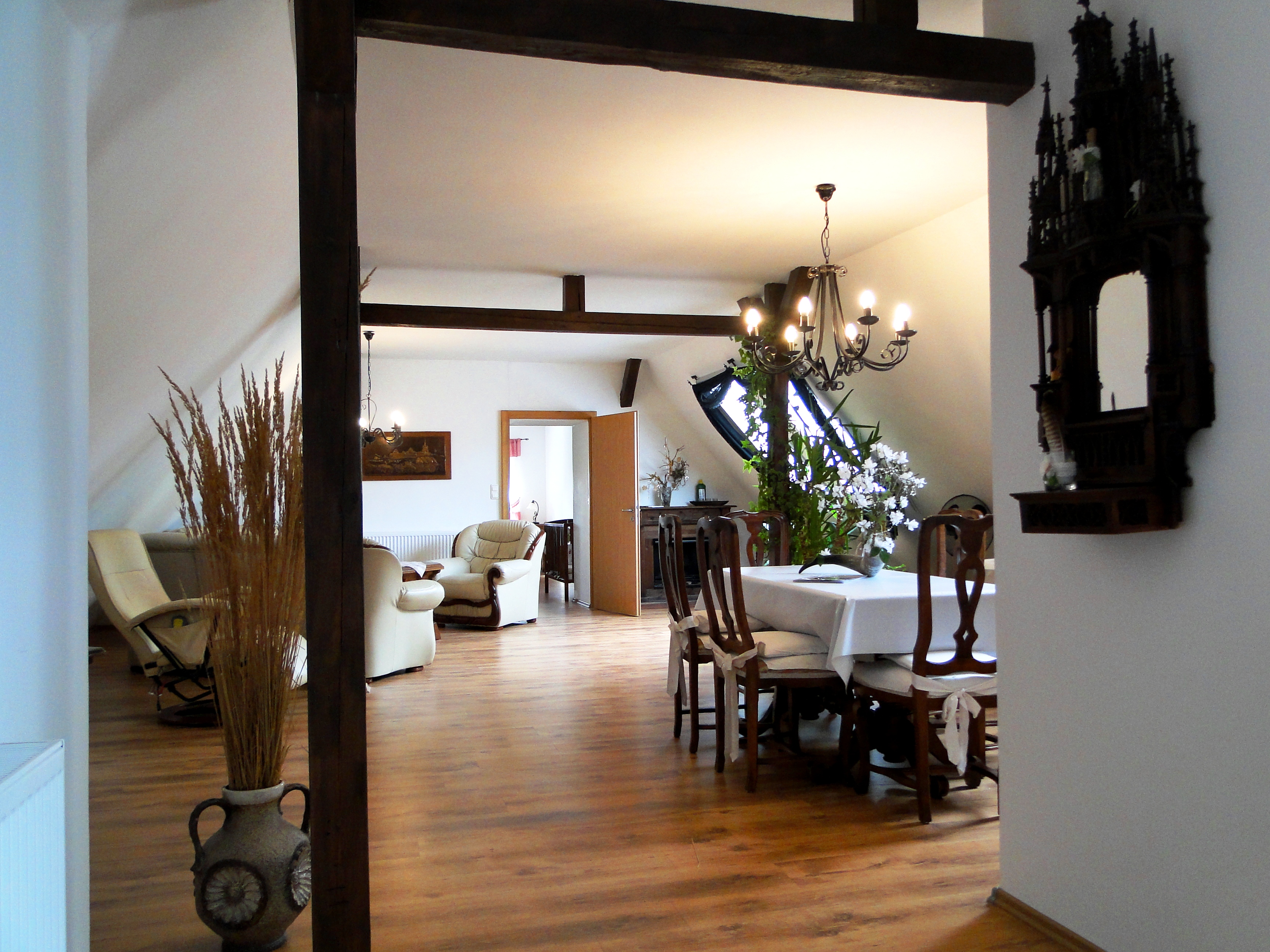 Ferien Bauernhof: Wohnbereich - Burgbauernhof am Katzenstein