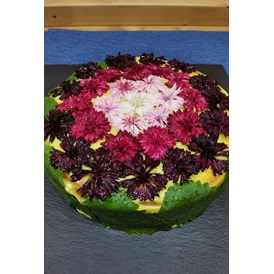 Ferien Bauernhof: Le torte della colazione con i nostri fiori - Fiores Eco-Green Agriturismo e Azienda Agricola Biologica