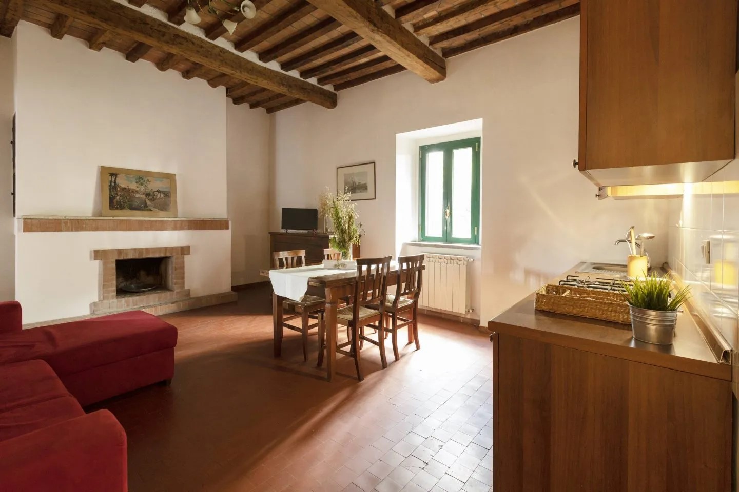 Ferien Bauernhof: appartamento Sughera primo piano Grande camera da letto,soggiorno con angolo cottura,bagno con vasca - Casalone-Rasse