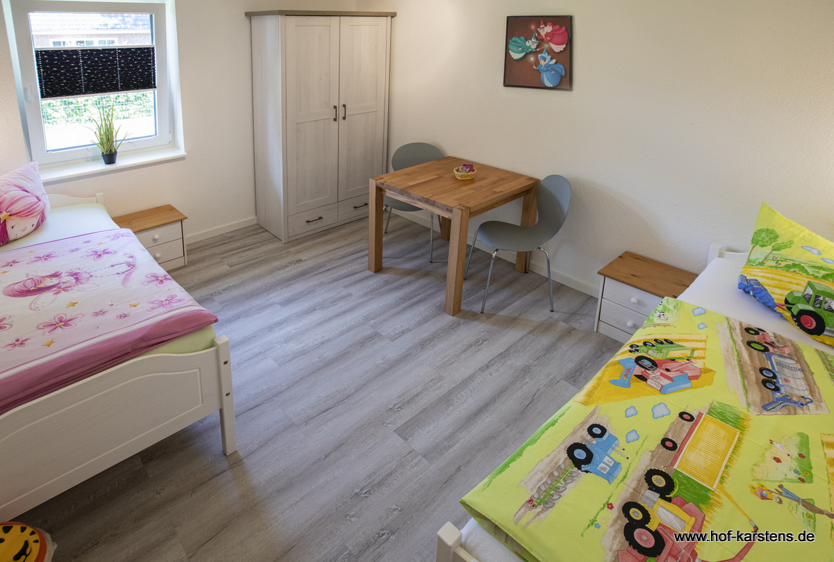 Ferien Bauernhof: Kinderschlafzimmer - Ferienhof Karstens - Nordsee Schleswig- Holstein Dithmarschen nähe Büsum