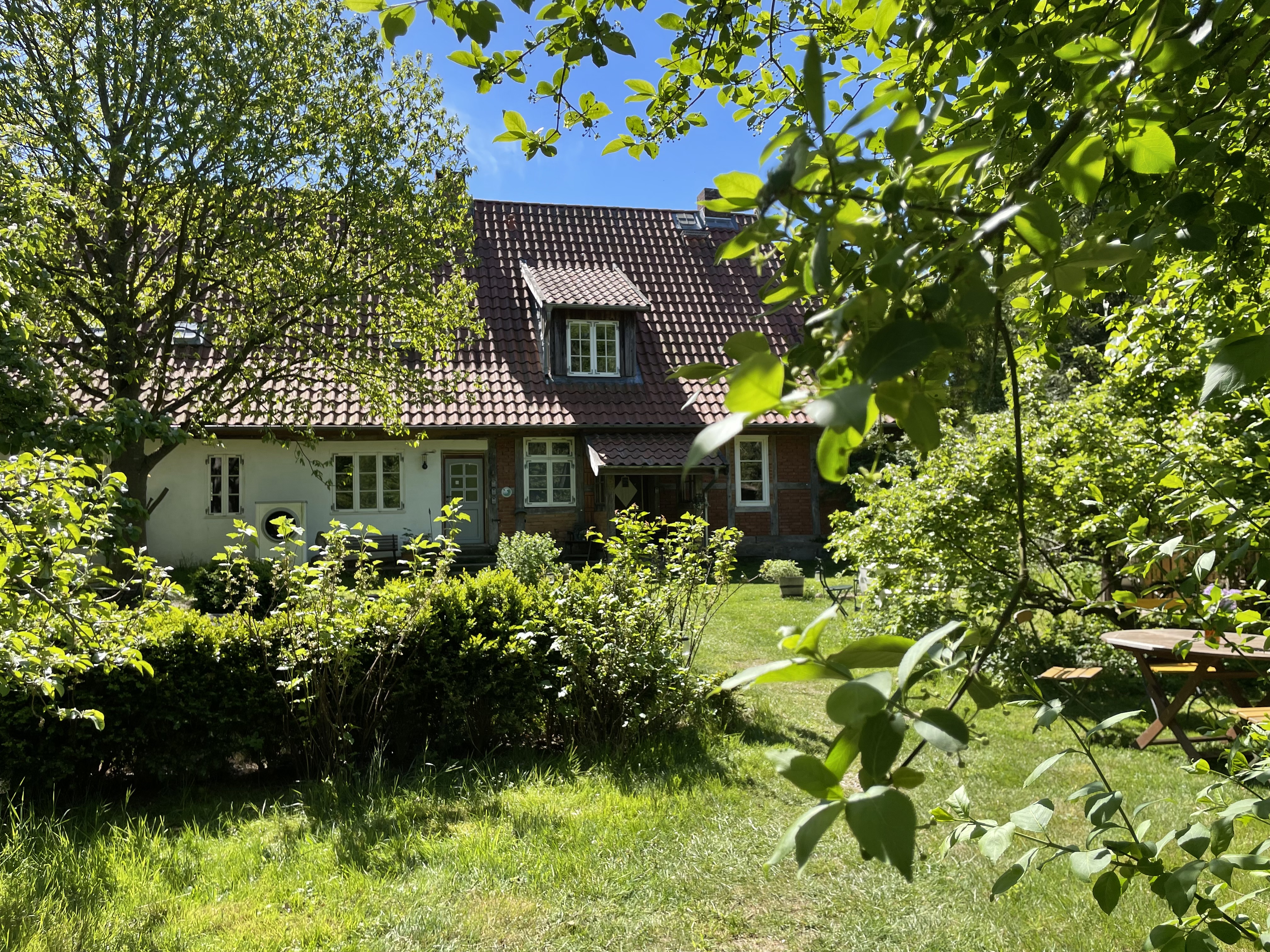 Ferien Bauernhof: Blicken in den Garten - Ferienhof Rauchhaus - Espace extérieur, Été