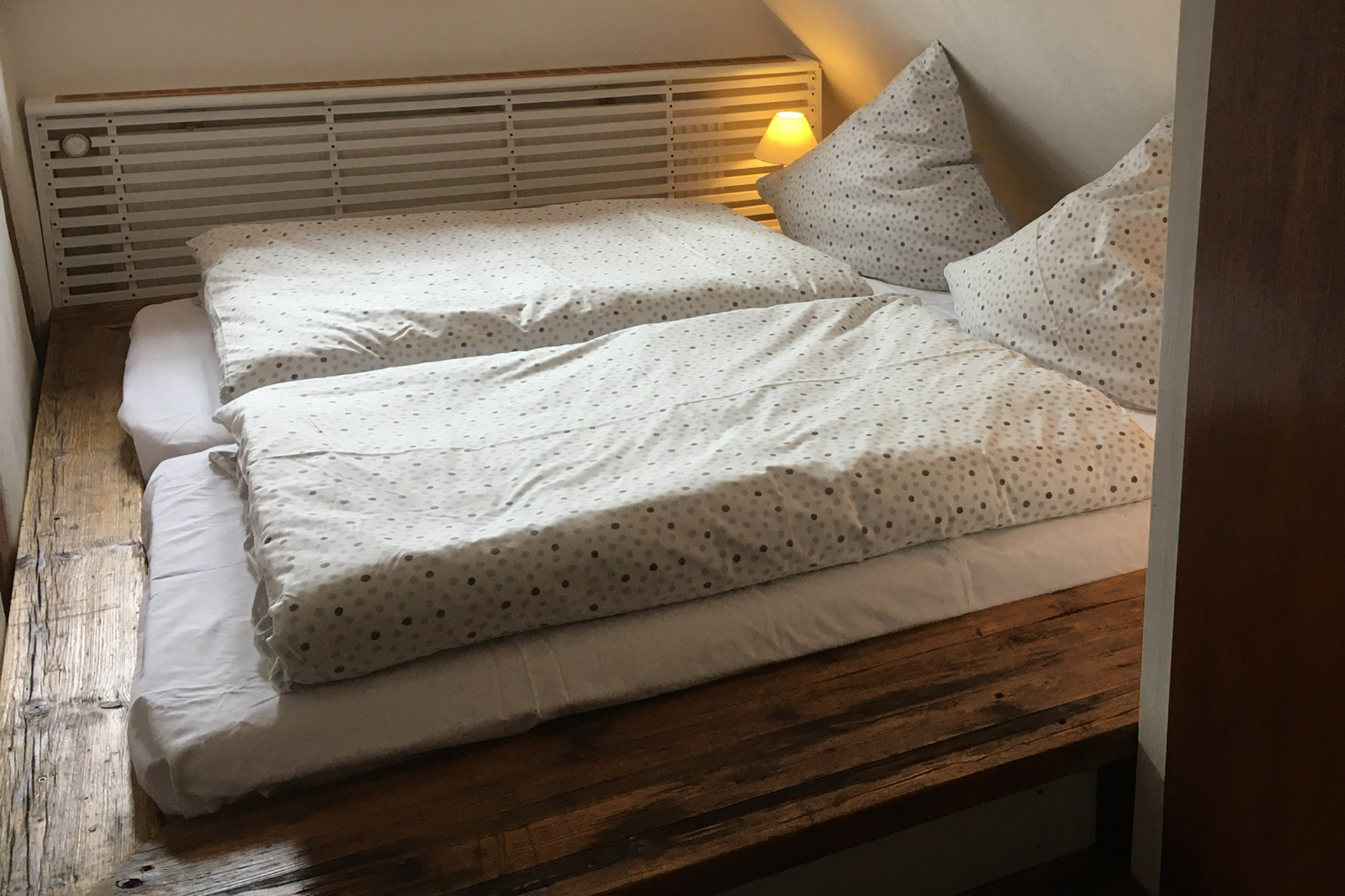 Ferien Bauernhof: Kleine Stube - Schlafpodest - Ferienhof Rauchhaus - Chambre