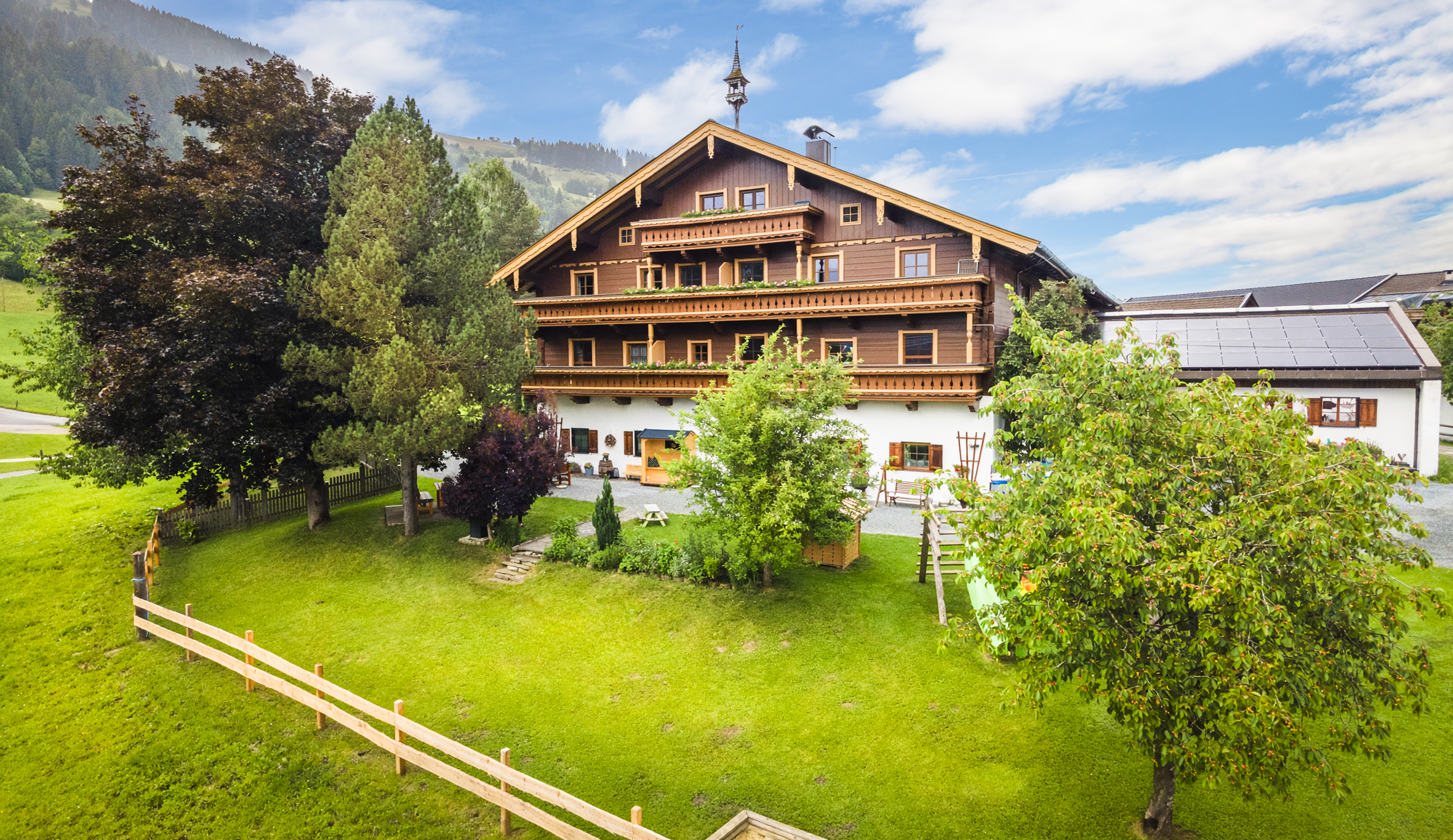 Ferien Bauernhof: Appartement Vorderkasbichlhof - Pension Schmiderer - Cortile della fattoria