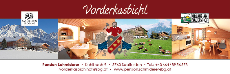 Ferien Bauernhof: Appartement Vorderkasbichlhof - Pension Schmiderer
