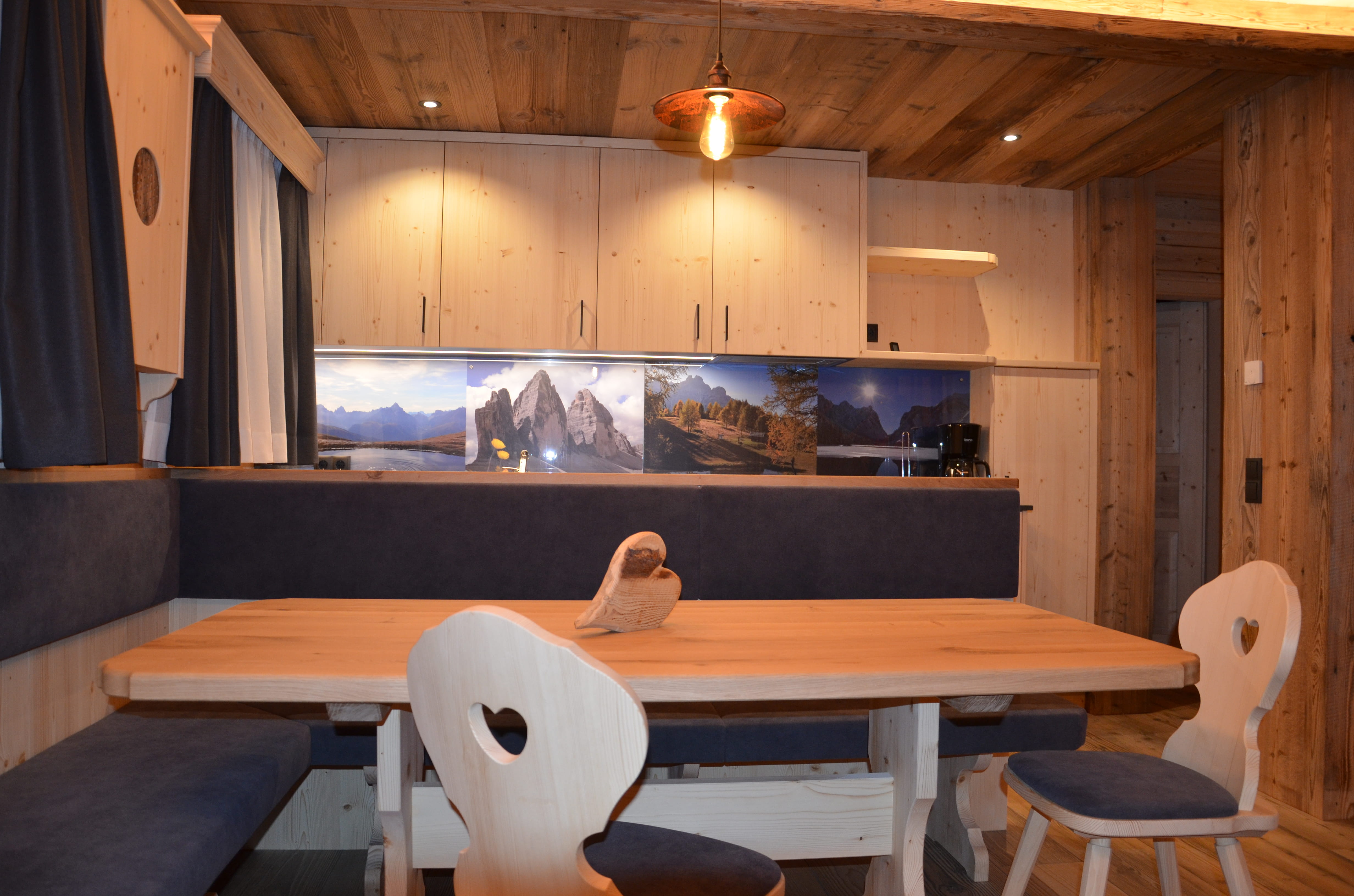 Ferien Bauernhof: Wohnküche Apartment-Suite "Rossstoll" - Kuenerhof - Soba